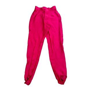 Vintage Vertigo Paris Hot Pink Stirrup High Rise Pants Sz. 42 Petite